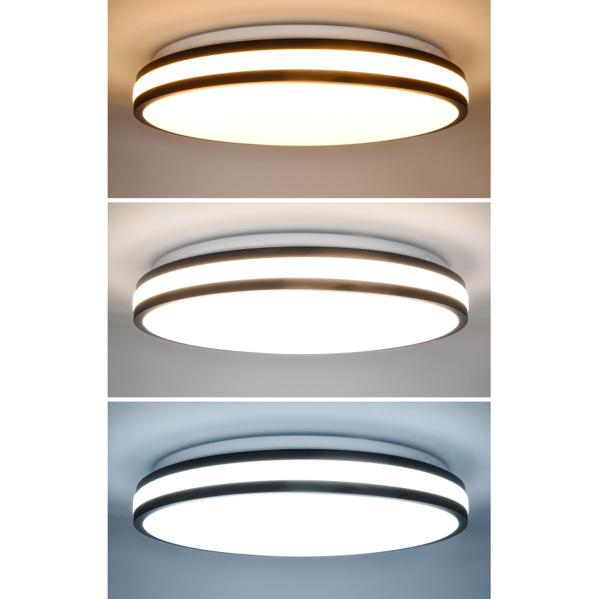 Plafón LED regulable LASKOS LED/48W/230V 3000-6500K negro + control remoto