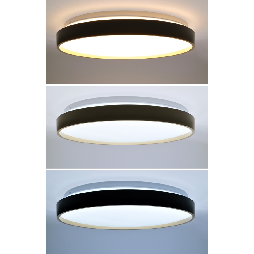 Plafón LED regulable CALA LED/48W/230V 3000-6500K negro/dorado + control remoto