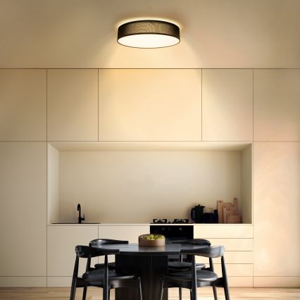 Plafón LED regulable PENLEY LED/48W/230V 3000-6500K diá. 40 cm negro + control remoto