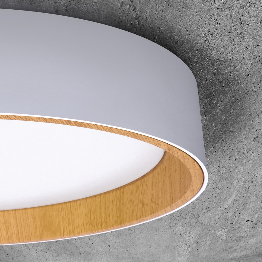 Plafón LED regulable LARIOS LED/48W/230V 3000-6500K diá. 39 cm blanco + control remoto