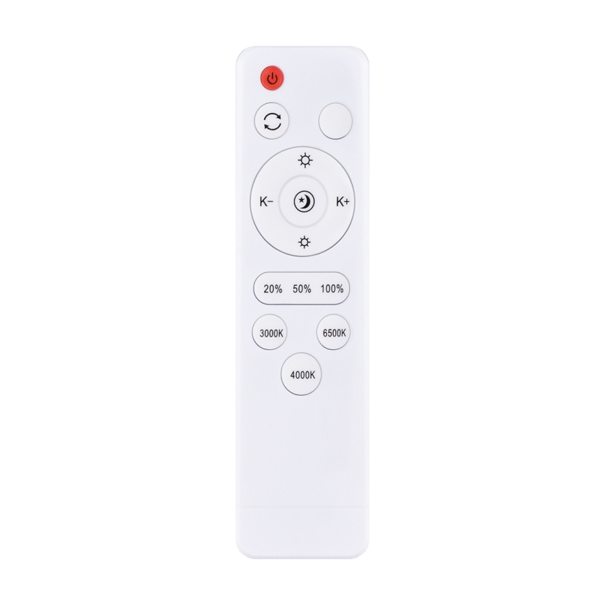 Plafón LED regulable LARIOS LED/48W/230V 3000-6500K diá. 39 cm blanco + control remoto