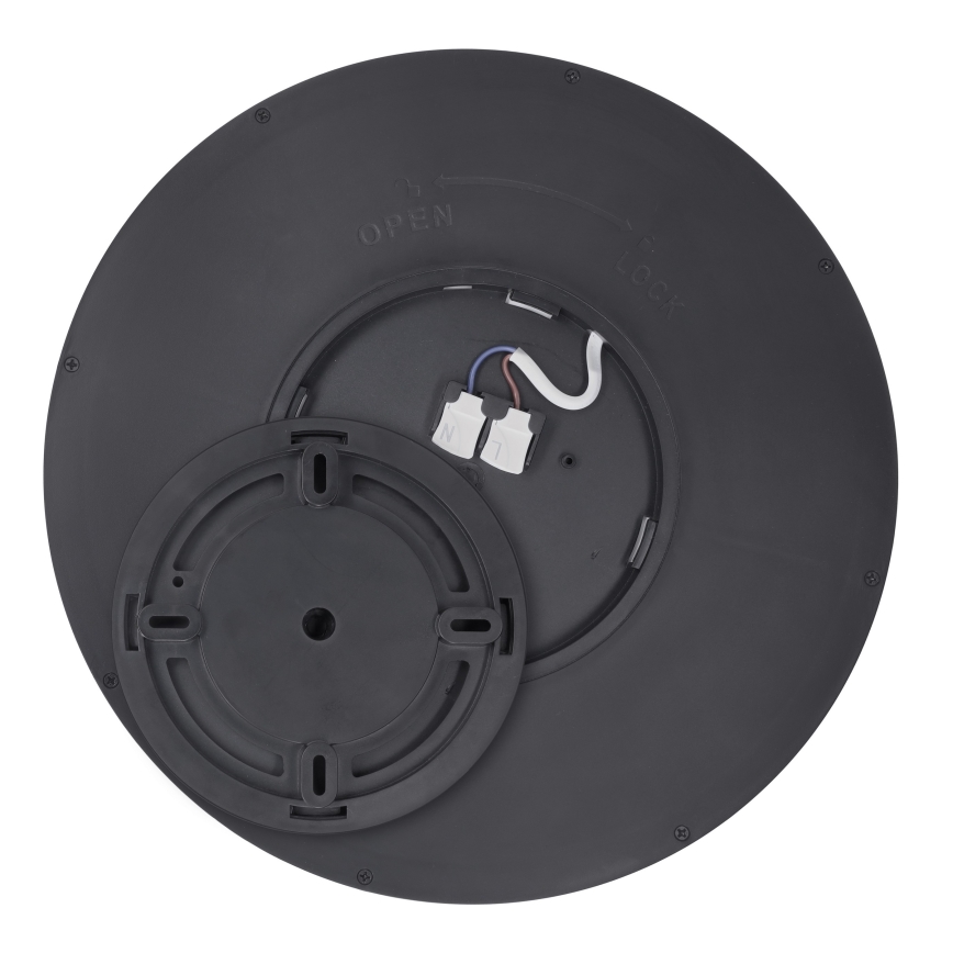 Plafón LED regulable ESTELA LED/36W/230V diá. 30 cm negro + control remoto
