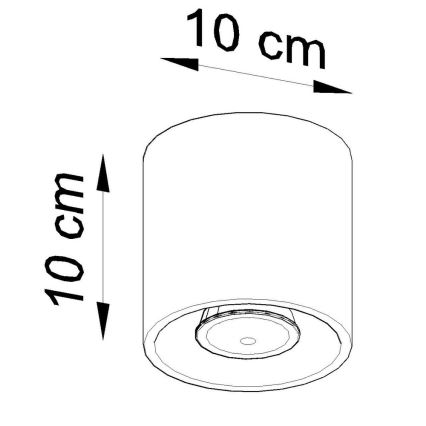 Foco ORBIS 1 1xGU10/10W/230V negro