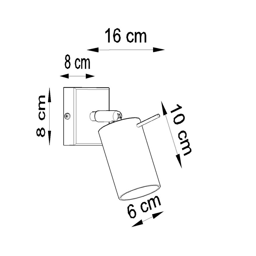 Foco de pared RING 1xGU10/10W/230V blanco