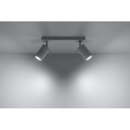 Foco RING 2 2xGU10/10W/230V blanco