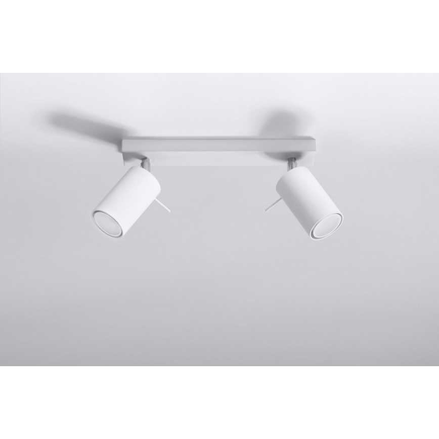 Foco RING 2 2xGU10/10W/230V blanco