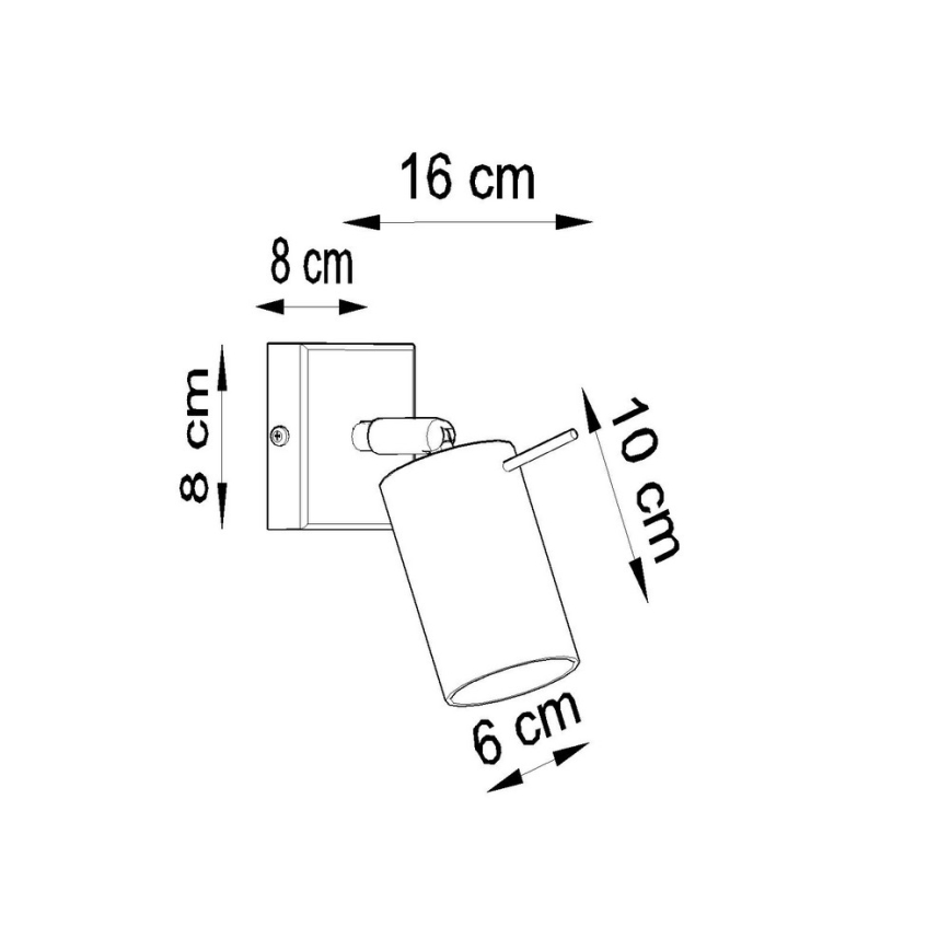 Foco de pared RING 1xGU10/10W/230V negro