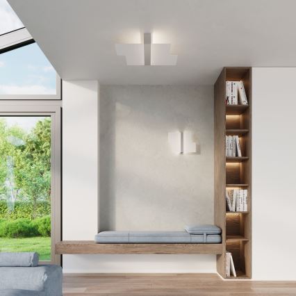 Aplique MASSIMO 2xG9/40W/230V blanco/cromo brillante