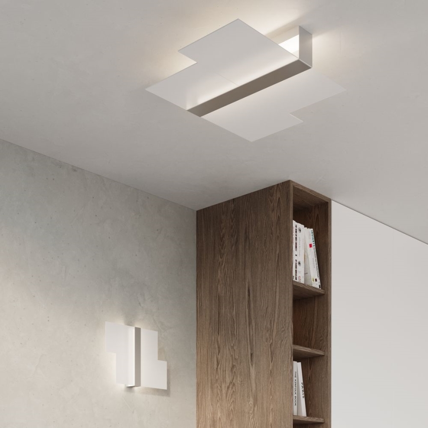 Aplique MASSIMO 2xG9/40W/230V blanco/cromo brillante