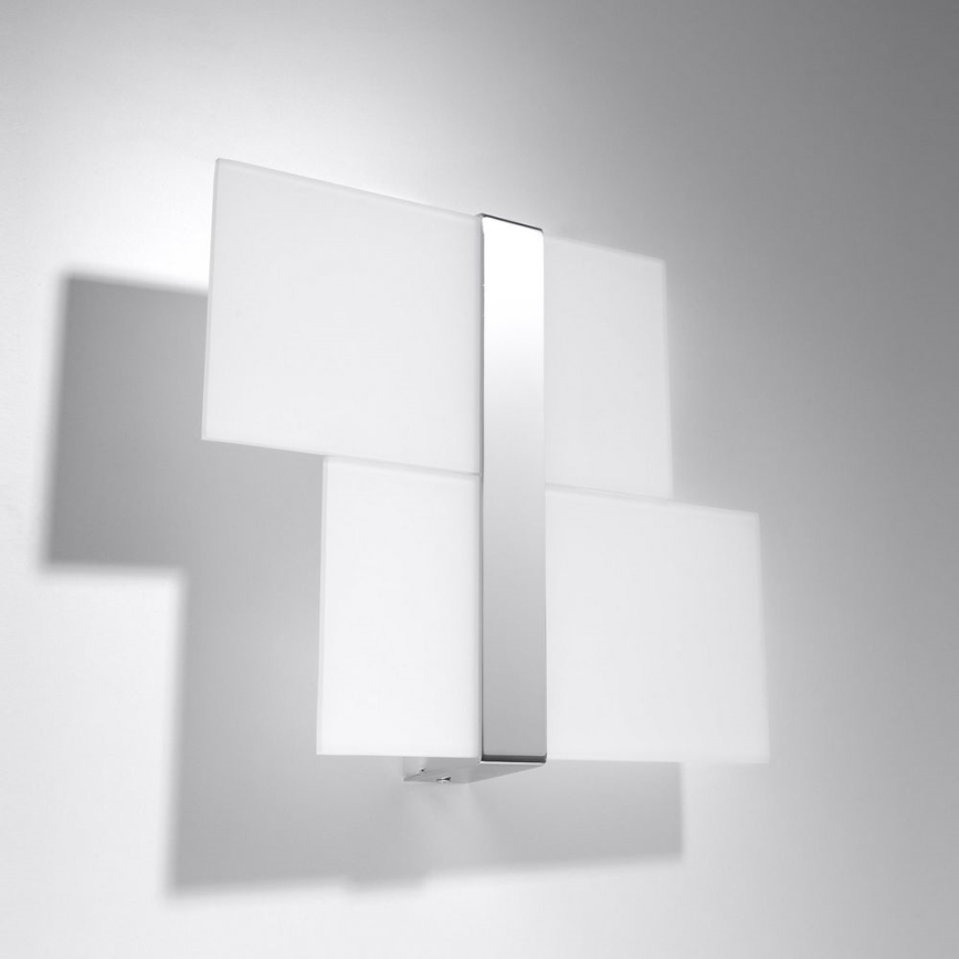 Aplique MASSIMO 2xG9/40W/230V blanco/cromo brillante