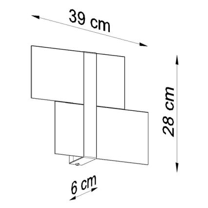 Aplique MASSIMO 2xG9/40W/230V blanco/cromo brillante