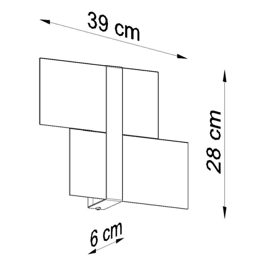 Aplique MASSIMO 2xG9/40W/230V blanco/cromo brillante