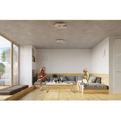 Plafón FABIANO 3xE27/60W/230V blanco/cromo