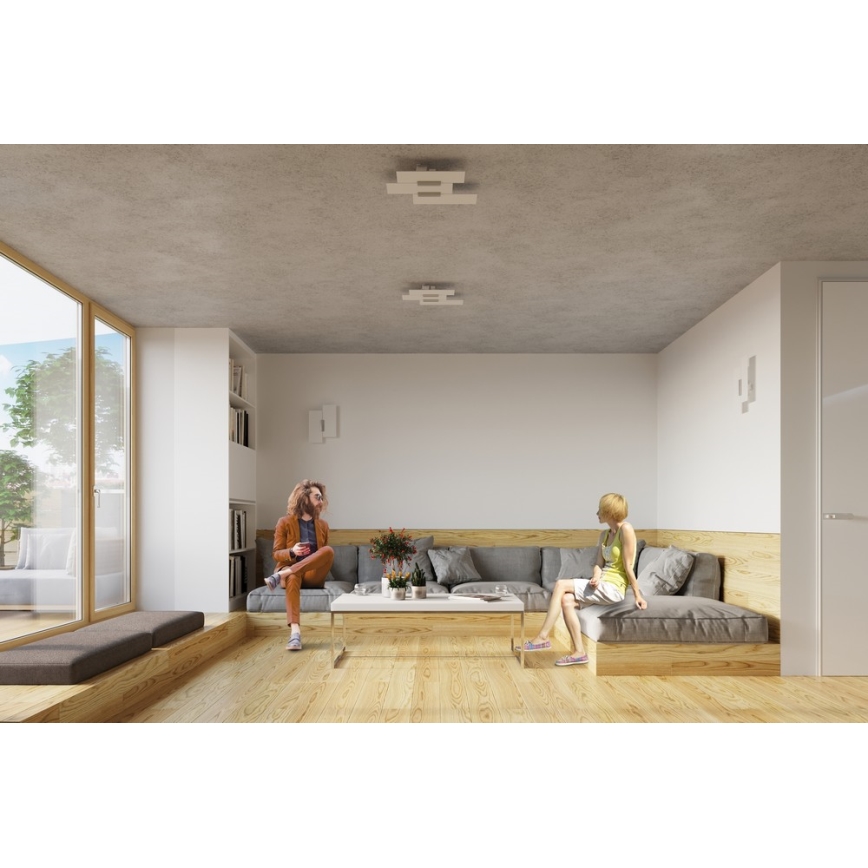Plafón FABIANO 3xE27/60W/230V blanco/cromo