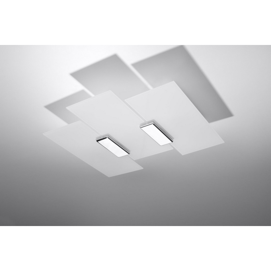 Plafón FABIANO 3xE27/60W/230V blanco/cromo brillante