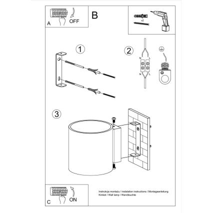 Foco de pared VICI 1xG9/40W/230V tarros/blanco