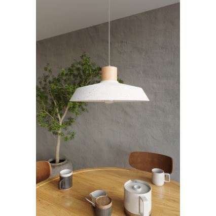 Lámpara colgante AFRA 1xE27/60W/230V gris/haya