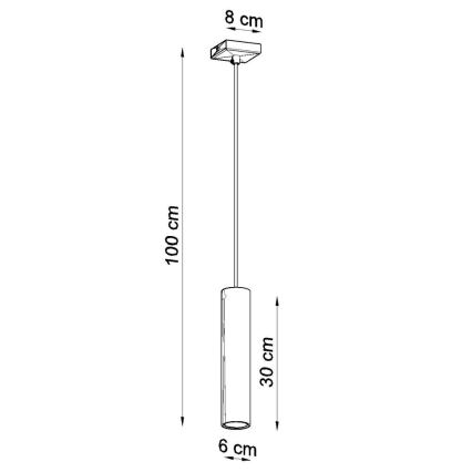 Lámpara colgante LAGOS 1 1xGU10/10W/230V blanco