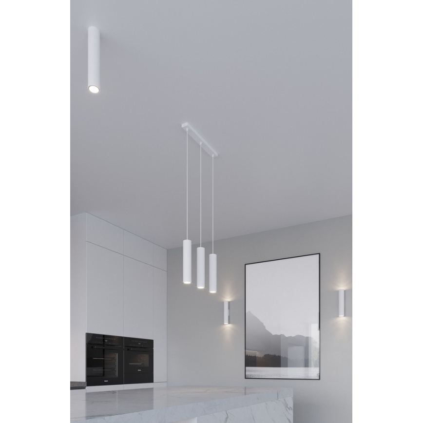 Lámpara colgante LAGOS 2 2xGU10/10W/230V blanco