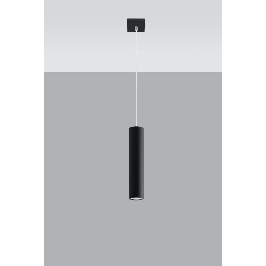 Lámpara colgante LAGOS 1 1xGU10/10W/230V negro