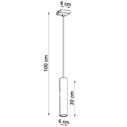 Lámpara colgante LAGOS 1 1xGU10/10W/230V negro