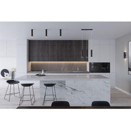 Lámpara colgante LAGOS 2 2xGU10/10W/230V negro