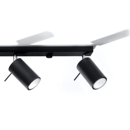 Foco RING 4L 4xGU10/10W/230V negro