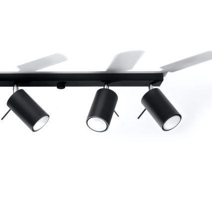Foco RING 6L 6xGU10/10W/230V negro