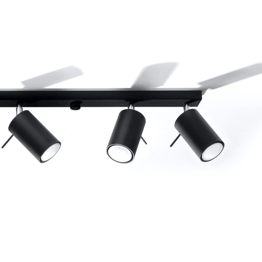 Foco RING 6L 6xGU10/10W/230V negro