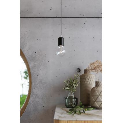 Lámpara colgante EDISON 7 7xE27/60W/230V araña negro