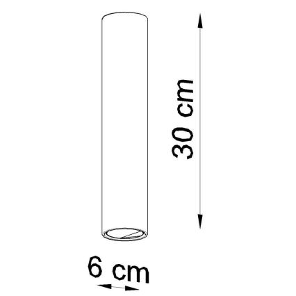 Foco LAGOS 1xGU10/10W/230V 30 cm blanco