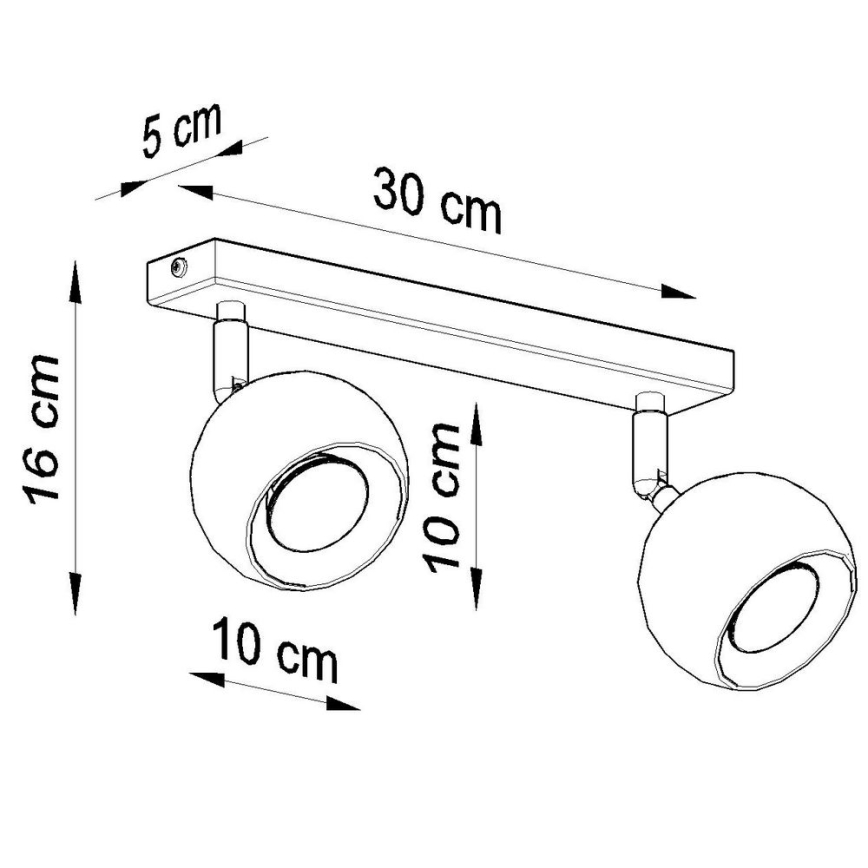 Foco de techo OCULARE 2xGU10/10W/230V