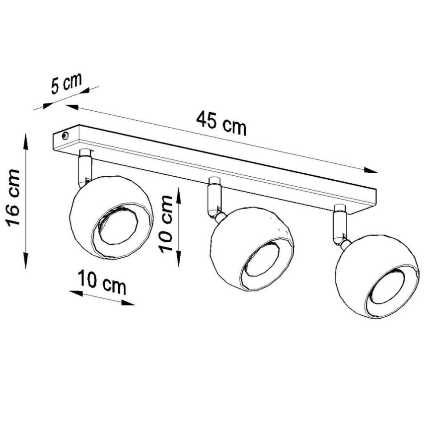 Foco de techo OCULARE 3xGU10/10W/230V