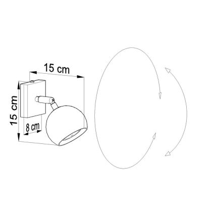 Foco de pared OCULARE 1xGU10/10W/230V