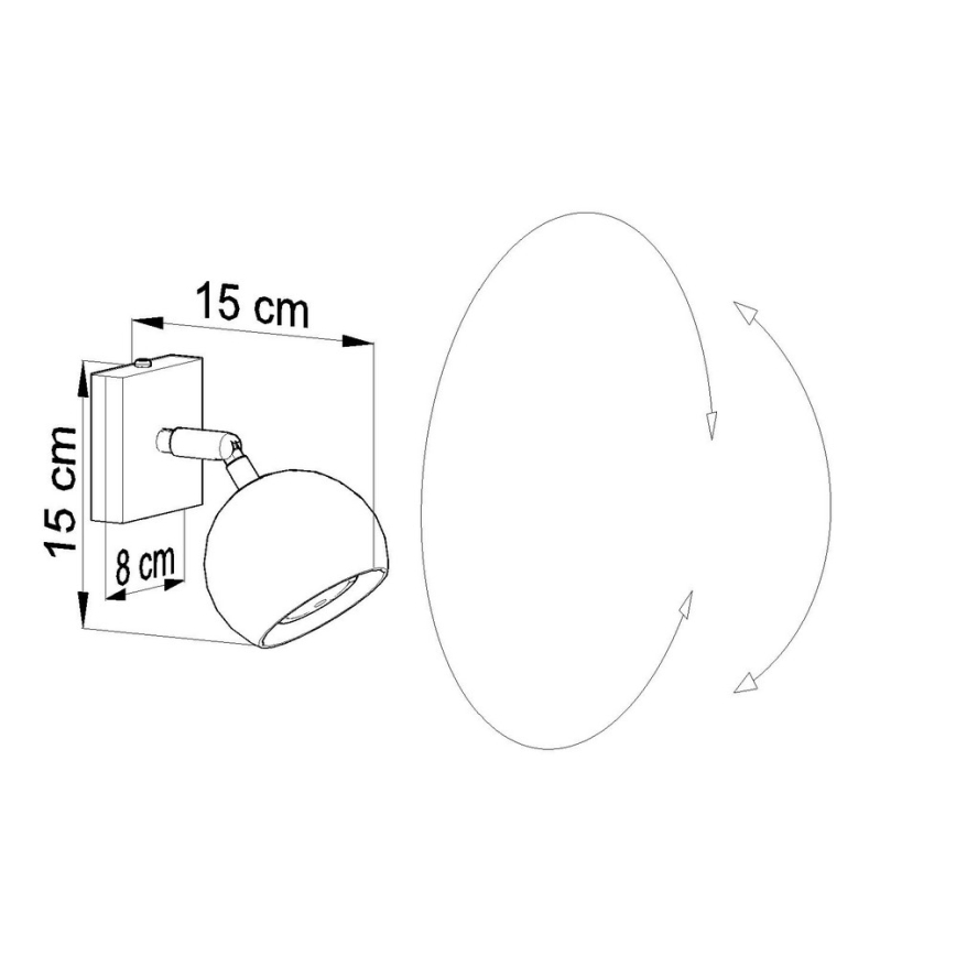Foco de pared OCULARE 1xGU10/10W/230V
