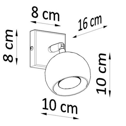 Foco de pared OCULARE 1xGU10/10W/230V