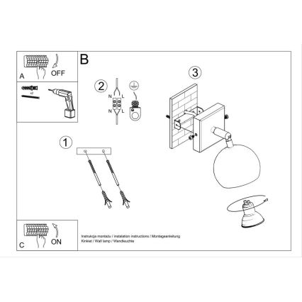 Foco de pared OCULARE 1xGU10/10W/230V