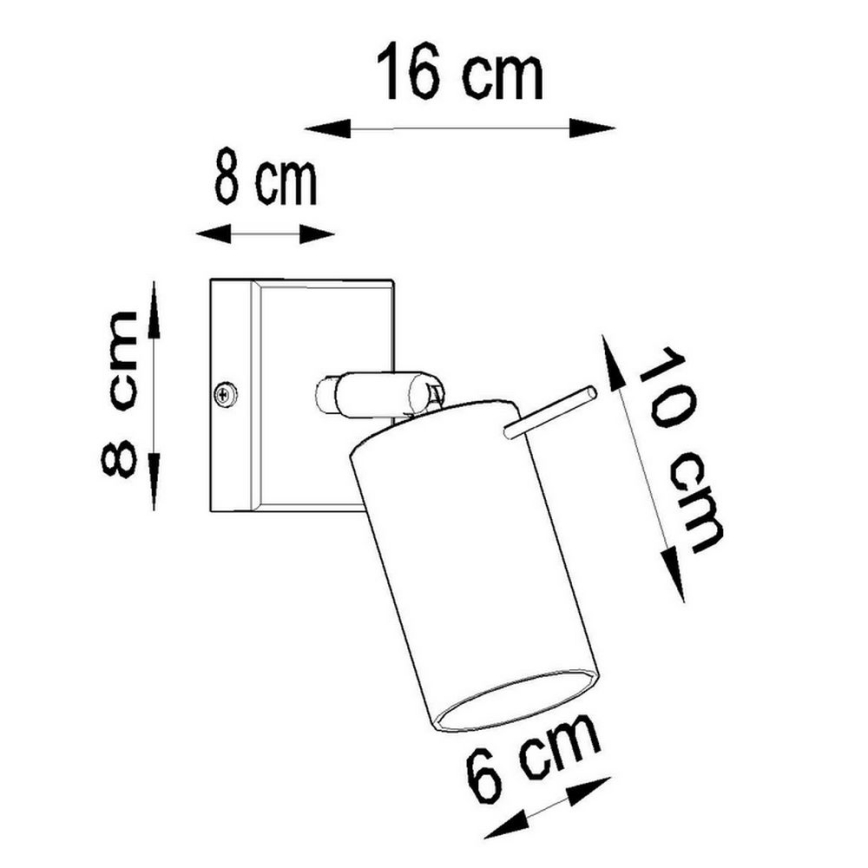 Foco de pared RING 1xGU10/10W/230V