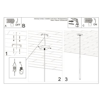 Lámpara colgante PASTELO 1xG9/8W/230V blanco