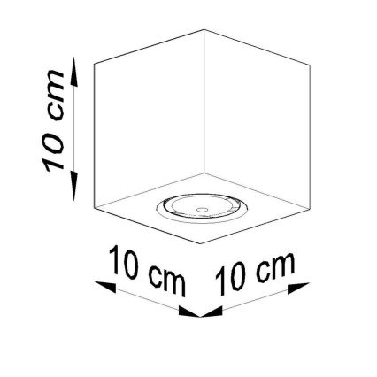 Plafón QUAD 1xGU10/40W/230V