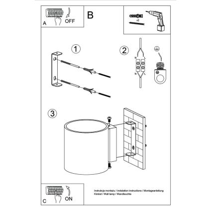 Foco de pared ORBIS 1 1xG9/40W/230V antracita