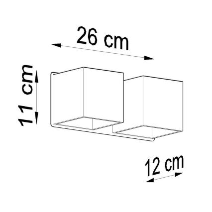 Foco de pared QUAD 2xG9/40W/230V gris