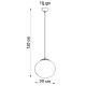Lámpara de araña de cable TOYA 1xE27/60W/230V diámetro 30 cm