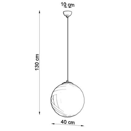 Lámpara colgante TOYA 1xE27/60W/230V 40 cm de diámetro