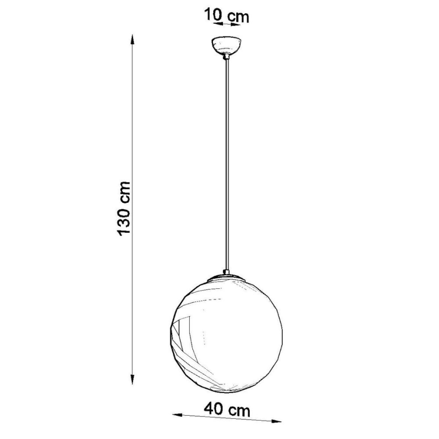 Lámpara colgante TOYA 1xE27/60W/230V 40 cm de diámetro