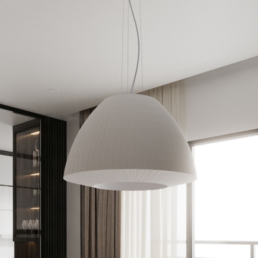 Lámpara colgante BELLA 3xE27/60W/230V diámetro 60 cm blanco