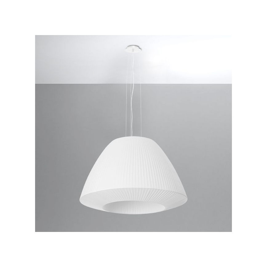 Lámpara colgante BELLA 3xE27/60W/230V diámetro 60 cm blanco