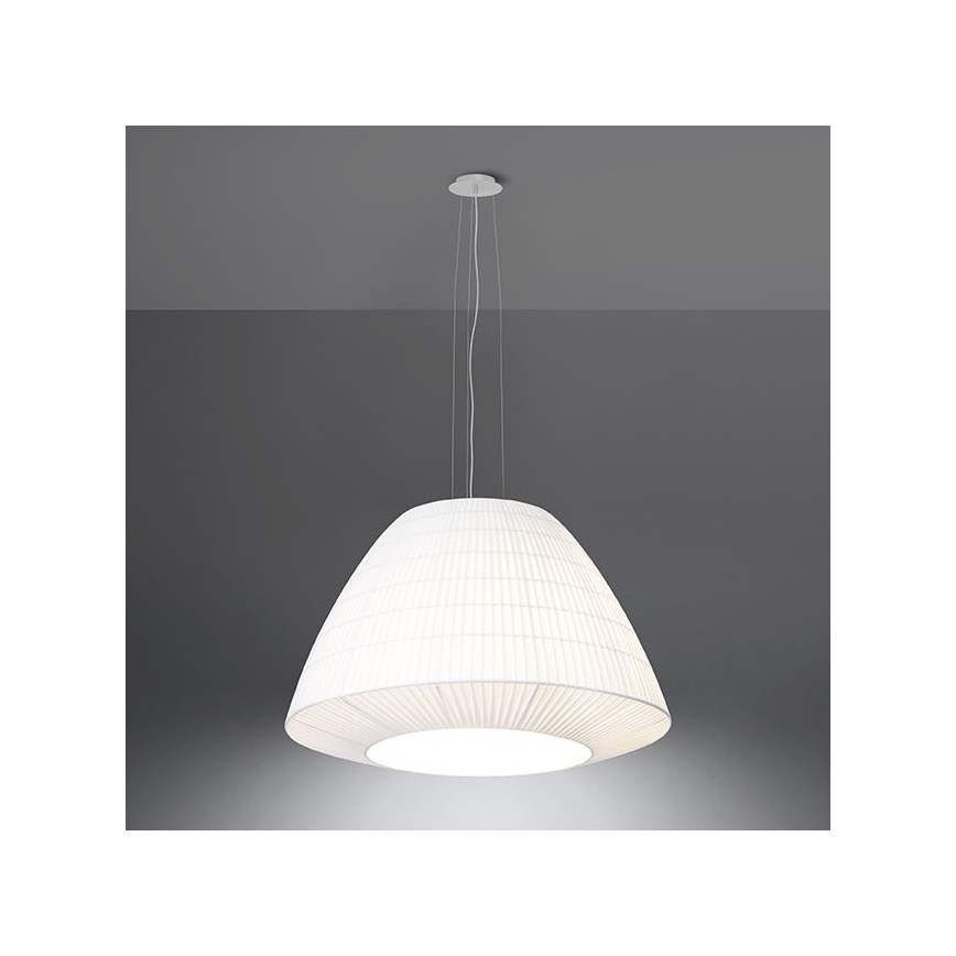 Lámpara colgante BELLA 3xE27/60W/230V diámetro 60 cm blanco