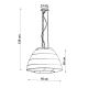 Lámpara colgante BELLA 3xE27/60W/230V diámetro 60 cm blanco