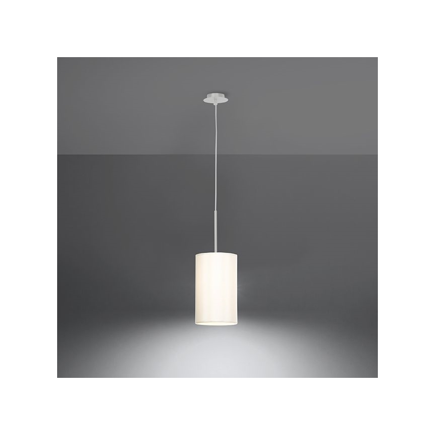 Lámpara colgante OTTO 1xE27/60W/230V diámetro 15 cm blanco